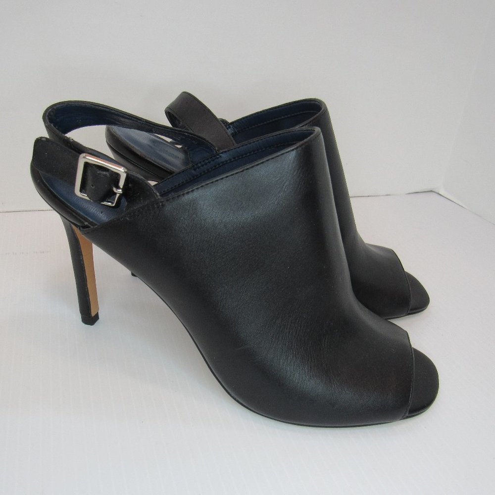 Charles & Keith Black Sling Back Peep Toe Stiletto Heels